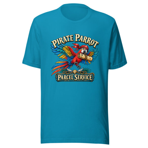 Pirate Parrot Parcel Service Family-adventure Graphic Tee front view