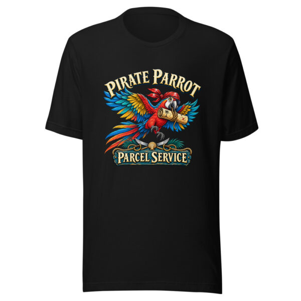 Pirate Parrot Parcel Service Family-adventure Graphic Tee mockup 5