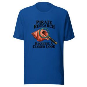 Pirate Research Requires A Closer Look Graphic Tee mockup 1 Pirate Research Requires A Closer Look Graphic Tee front view
