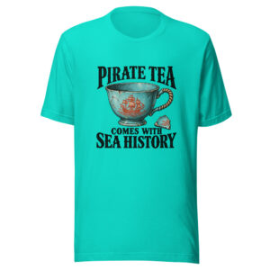 Pirate Tea Comes With Sea History Graphic Tee mockup 1 Pirate Tea Comes With Sea History Graphic Tee front view