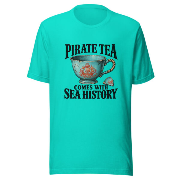 Pirate Tea Comes With Sea History Graphic Tee mockup 1 Pirate Tea Comes With Sea History Graphic Tee front view