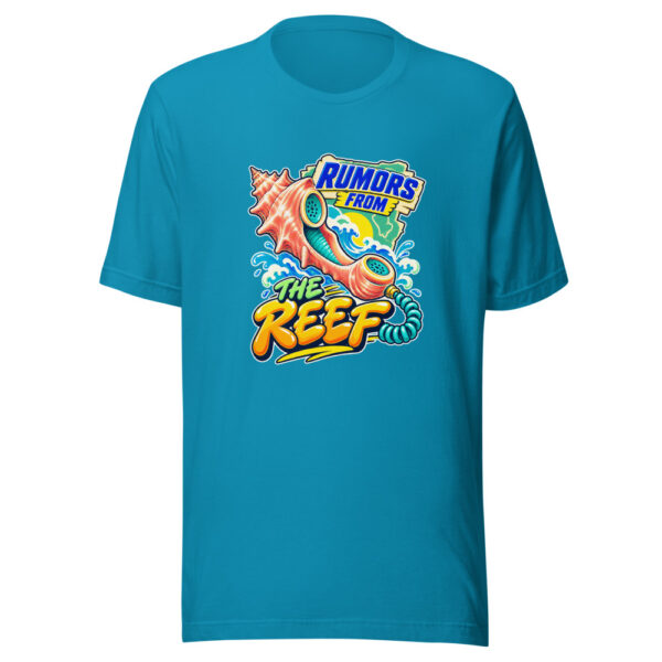 Rumors From The Reef Coastal-humor Graphic Tee front view