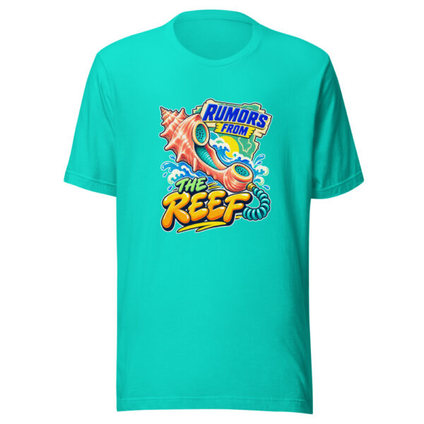 Rumors From The Reef Coastal-humor Graphic Tee mockup 2
