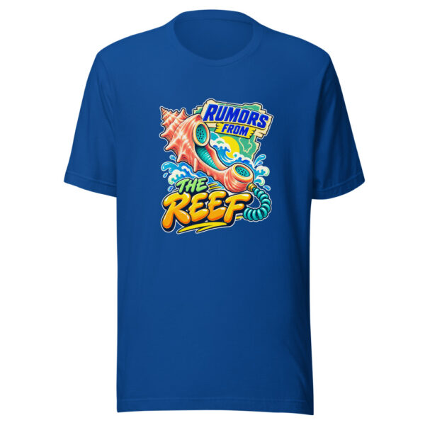 Rumors From The Reef Coastal-humor Graphic Tee mockup 3