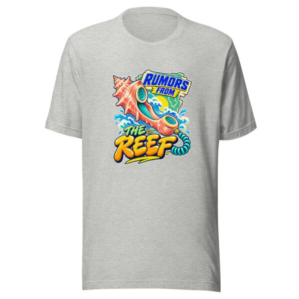 Rumors From The Reef Coastal-humor Graphic Tee mockup 7