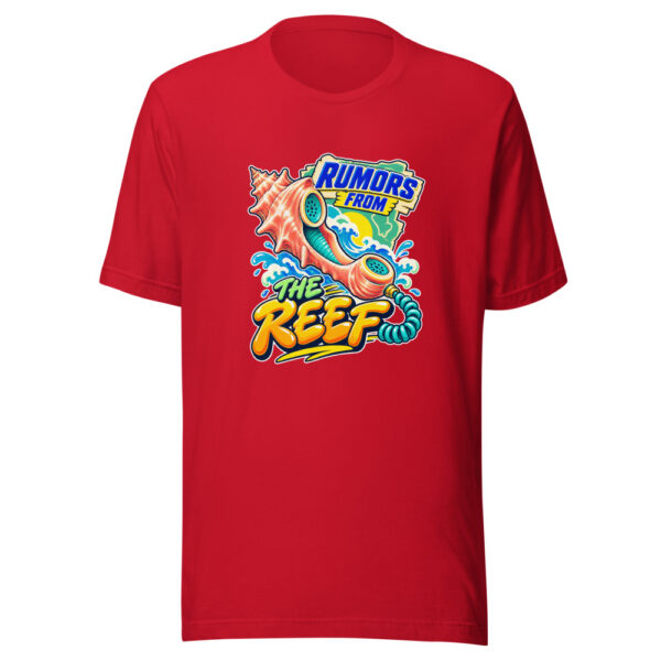 Rumors From The Reef Coastal-humor Graphic Tee mockup 8