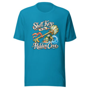 Shell Key To The Hidden Cove Graphic Tee mockup 1 Shell Key To The Hidden Cove Graphic Tee front view