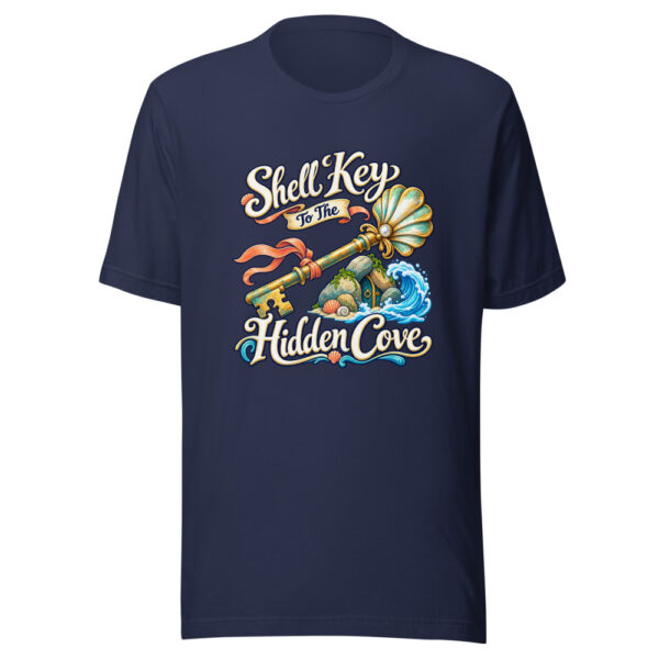 Shell Key To The Hidden Cove Graphic Tee mockup 6