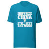 Shipwreck China Still Sets The Mood Graphic Tee mockup 1 Shipwreck China Still Sets The Mood Graphic Tee front view
