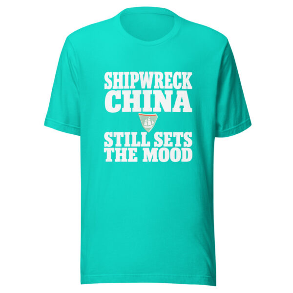 Shipwreck China Still Sets The Mood Graphic Tee mockup 2 Shipwreck China Still Sets The Mood Graphic Tee mockup 2