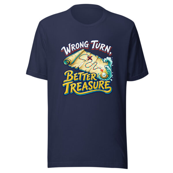 Wrong Turn, Better Treasure Family-adventure Graphic Tee mockup 7