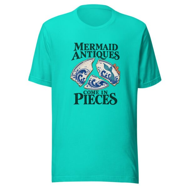 Mermaid Antiques Come In Pieces Graphic Tee mockup 2 Mermaid Antiques Come In Pieces Graphic Tee mockup 2