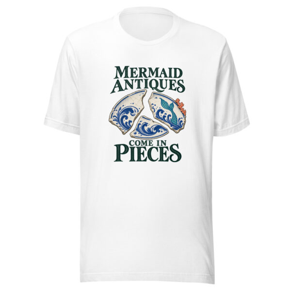 Mermaid Antiques Come In Pieces Graphic Tee mockup 5 Mermaid Antiques Come In Pieces Graphic Tee mockup 5