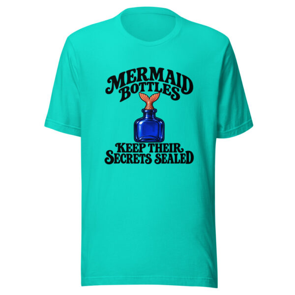 Mermaid Bottles Keep Their Secrets Sealed Graphic Tee mockup 3 Mermaid Bottles Keep Their Secrets Sealed Graphic Tee mockup 3