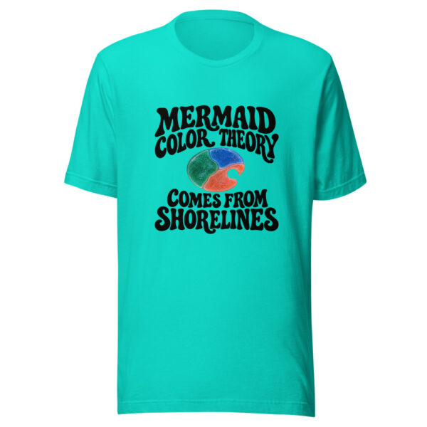 Mermaid Color Theory Comes From Shorelines Graphic Tee mockup 2 Mermaid Color Theory Comes From Shorelines Graphic Tee mockup 2