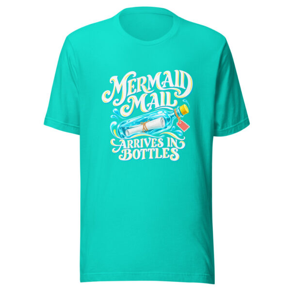 Mermaid Mail Arrives In Bottles Graphic Tee mockup 1 Mermaid Mail Arrives In Bottles Graphic Tee front view
