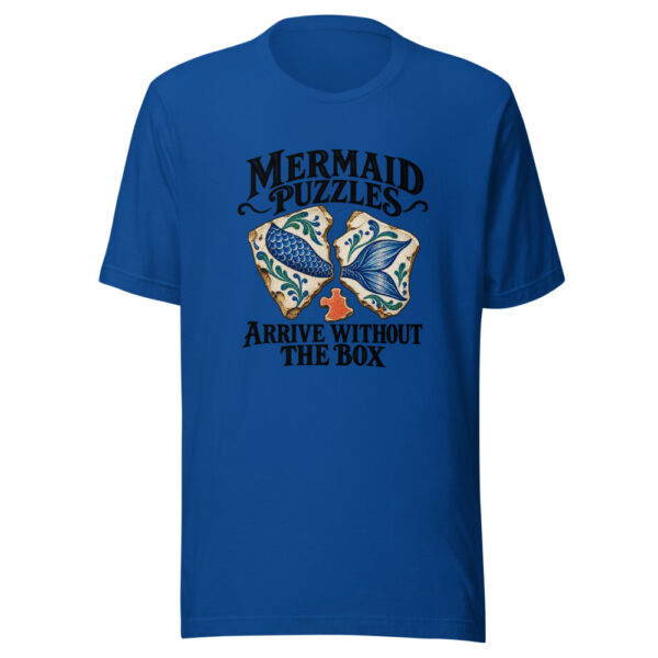 Mermaid Puzzles Arrive Without The Box Graphic Tee mockup 1 Mermaid Puzzles Arrive Without The Box Graphic Tee front view