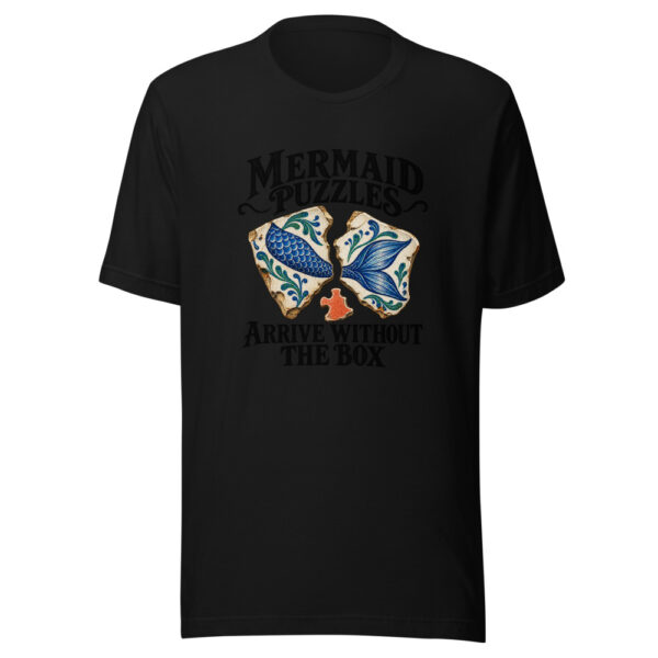 Mermaid Puzzles Arrive Without The Box Graphic Tee mockup 4 Mermaid Puzzles Arrive Without The Box Graphic Tee mockup 4