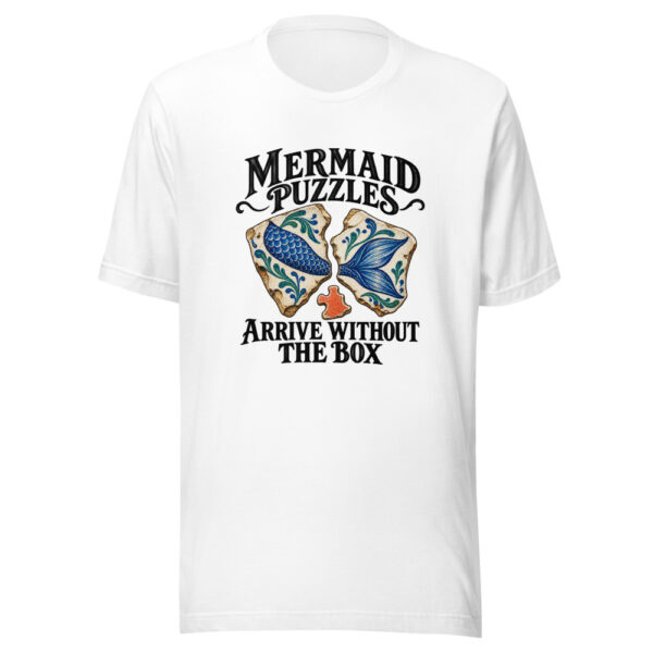 Mermaid Puzzles Arrive Without The Box Graphic Tee mockup 5 Mermaid Puzzles Arrive Without The Box Graphic Tee mockup 5