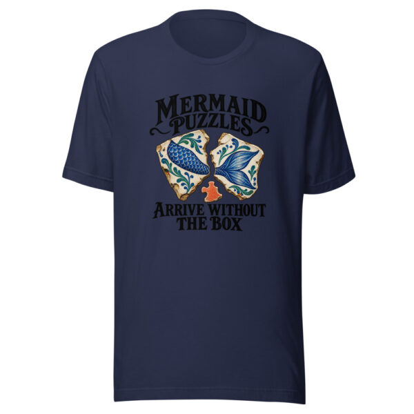 Mermaid Puzzles Arrive Without The Box Graphic Tee mockup 6 Mermaid Puzzles Arrive Without The Box Graphic Tee mockup 6