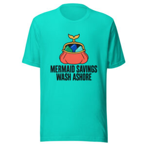 Mermaid Savings Wash Ashore Graphic Tee front view