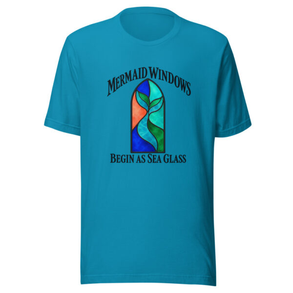 Mermaid Windows Begin As Sea Glass Graphic Tee mockup 1 Mermaid Windows Begin As Sea Glass Graphic Tee front view