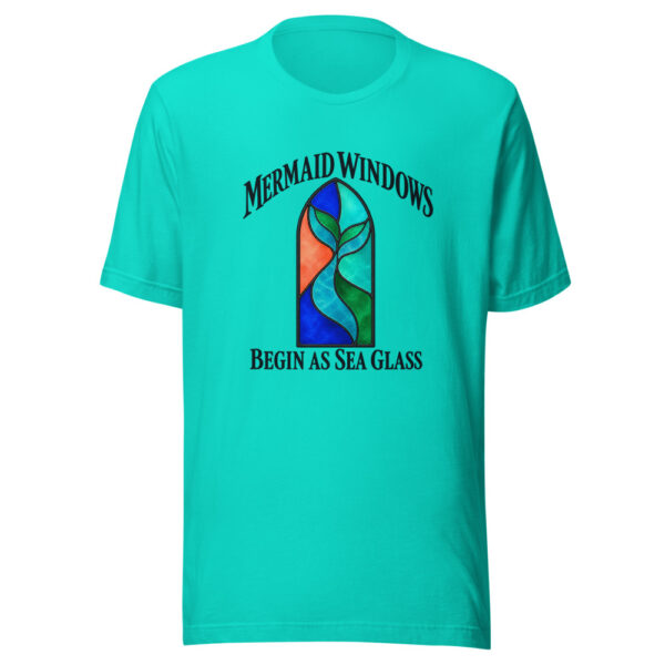 Mermaid Windows Begin As Sea Glass Graphic Tee mockup 2 Mermaid Windows Begin As Sea Glass Graphic Tee mockup 2