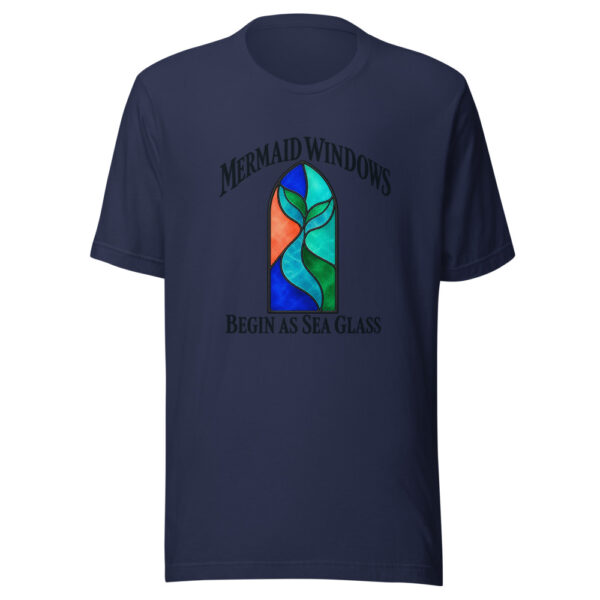 Mermaid Windows Begin As Sea Glass Graphic Tee mockup 6 Mermaid Windows Begin As Sea Glass Graphic Tee mockup 6