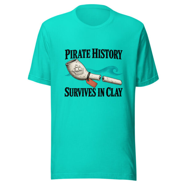 Pirate History Survives In Clay Graphic Tee mockup 2 Pirate History Survives In Clay Graphic Tee mockup 2