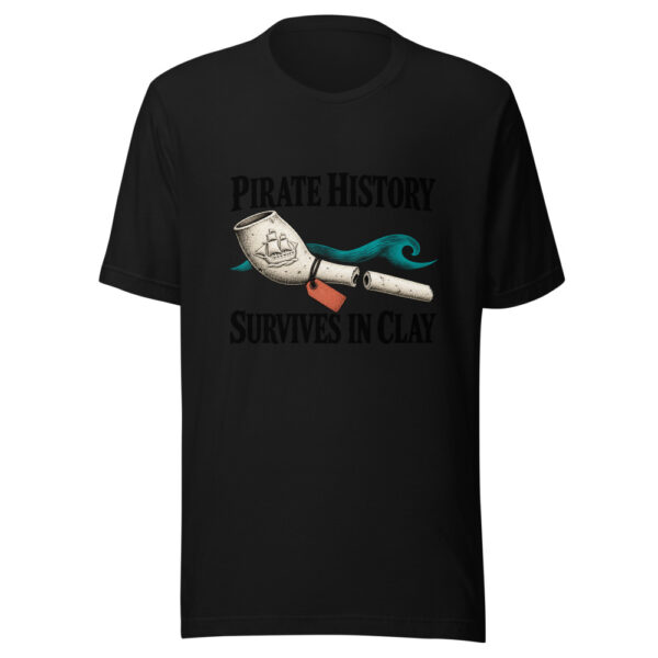 Pirate History Survives In Clay Graphic Tee mockup 4 Pirate History Survives In Clay Graphic Tee mockup 4