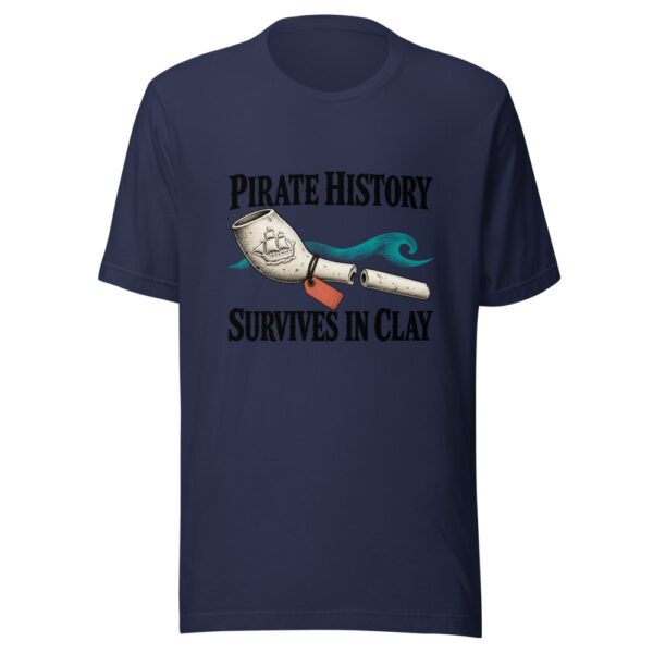 Pirate History Survives In Clay Graphic Tee mockup 6 Pirate History Survives In Clay Graphic Tee mockup 6
