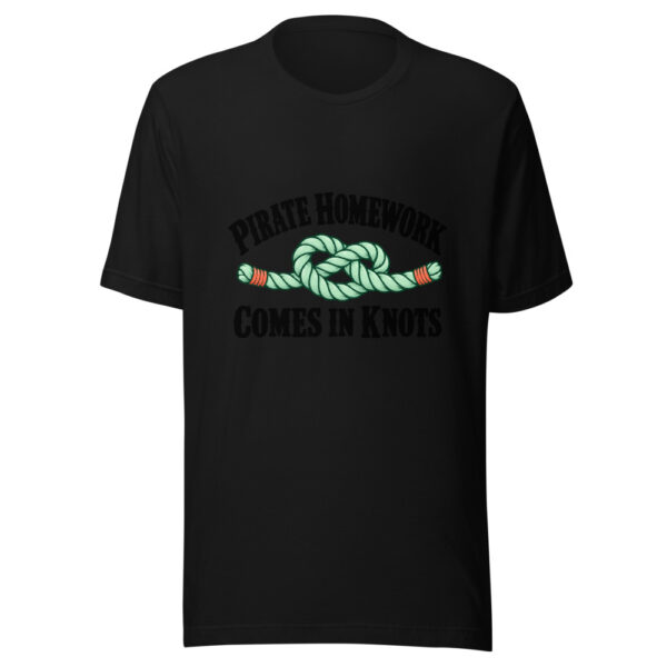 Pirate Homework Comes In Knots Graphic Tee mockup 5 Pirate Homework Comes In Knots Graphic Tee mockup 5