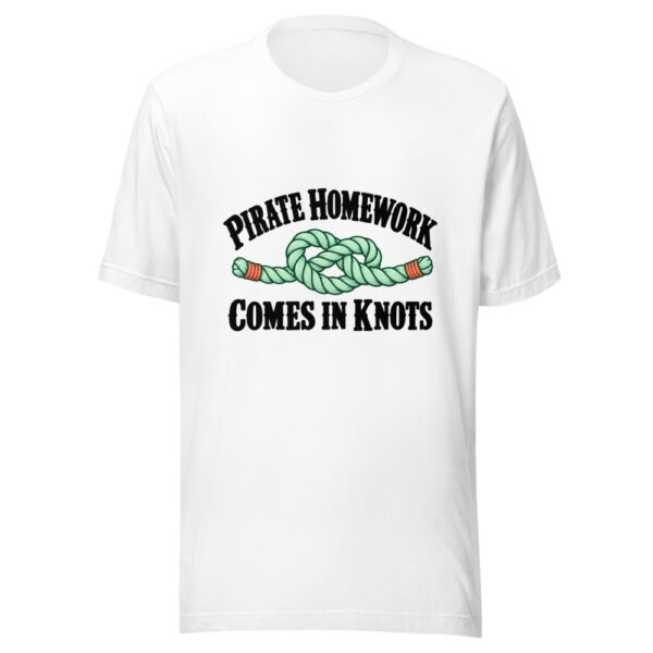 Pirate Homework Comes In Knots Graphic Tee mockup 6 Pirate Homework Comes In Knots Graphic Tee mockup 6
