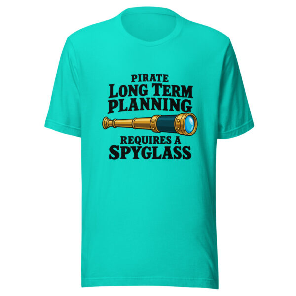 Pirate Long Term Planning Requires A Spyglass Graphic Tee mockup 1 Pirate Long Term Planning Requires A Spyglass Graphic Tee front view