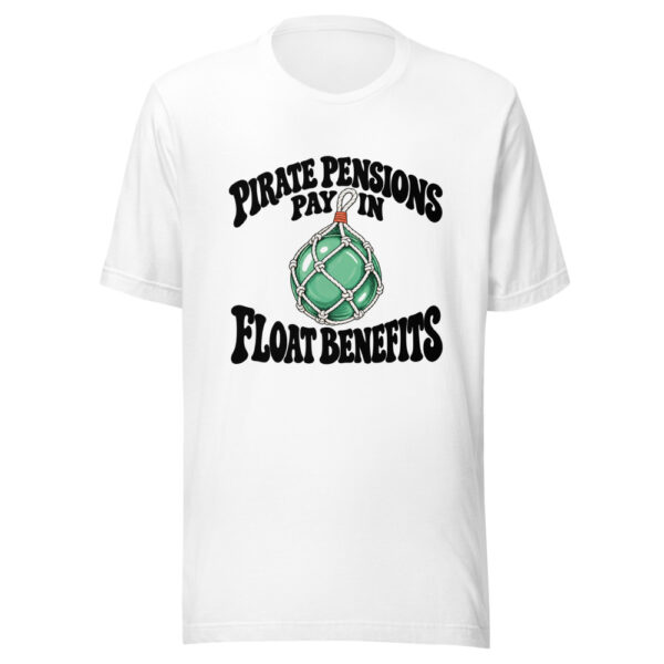 Pirate Pensions Pay In Float Benefits Graphic Tee mockup 5 Pirate Pensions Pay In Float Benefits Graphic Tee mockup 5