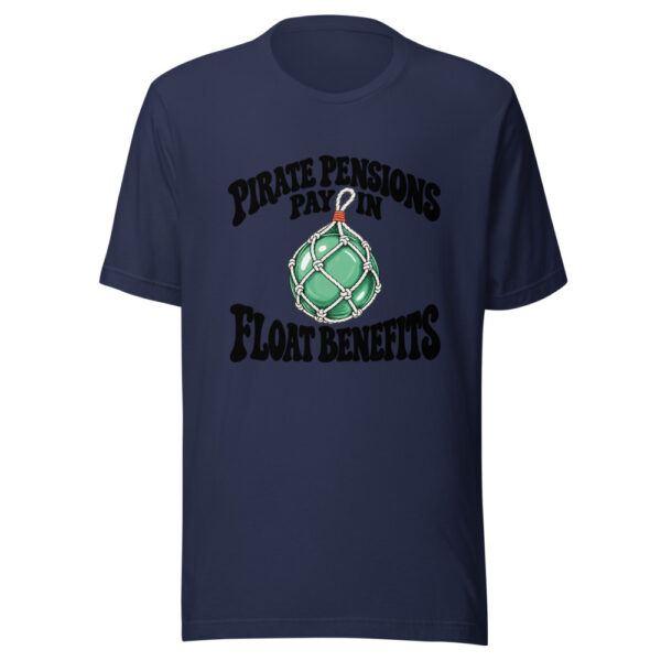 Pirate Pensions Pay In Float Benefits Graphic Tee mockup 6 Pirate Pensions Pay In Float Benefits Graphic Tee mockup 6