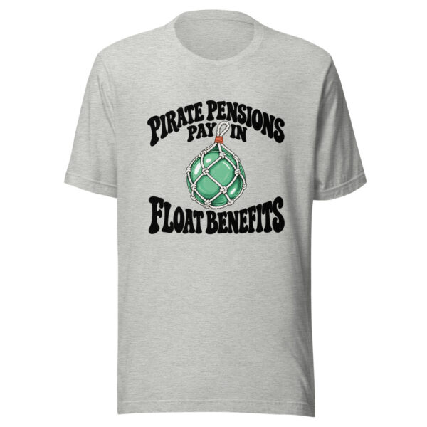 Pirate Pensions Pay In Float Benefits Graphic Tee mockup 7 Pirate Pensions Pay In Float Benefits Graphic Tee mockup 7