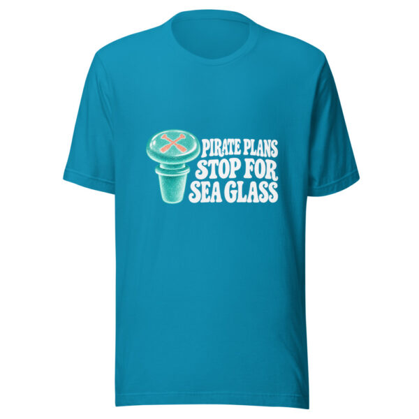 Pirate Plans Stop For Sea Glass Graphic Tee mockup 1 Pirate Plans Stop For Sea Glass Graphic Tee front view