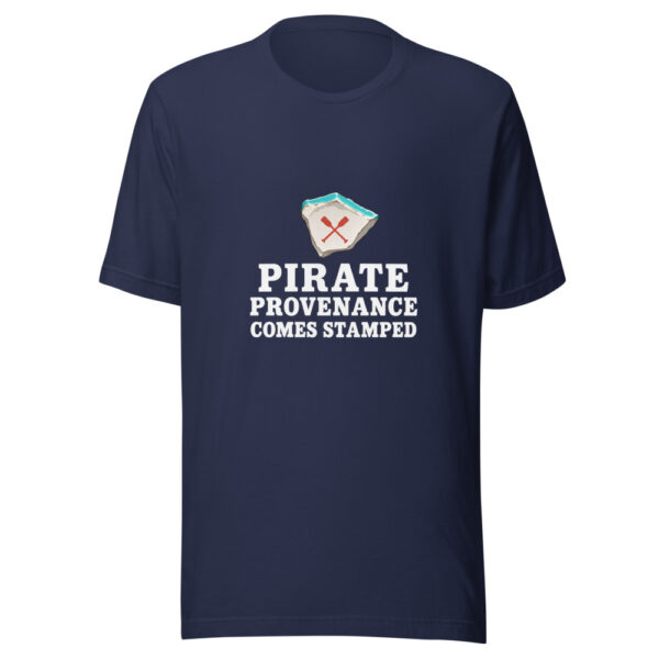Pirate Provenance Comes Stamped Graphic Tee mockup 6 Pirate Provenance Comes Stamped Graphic Tee mockup 6