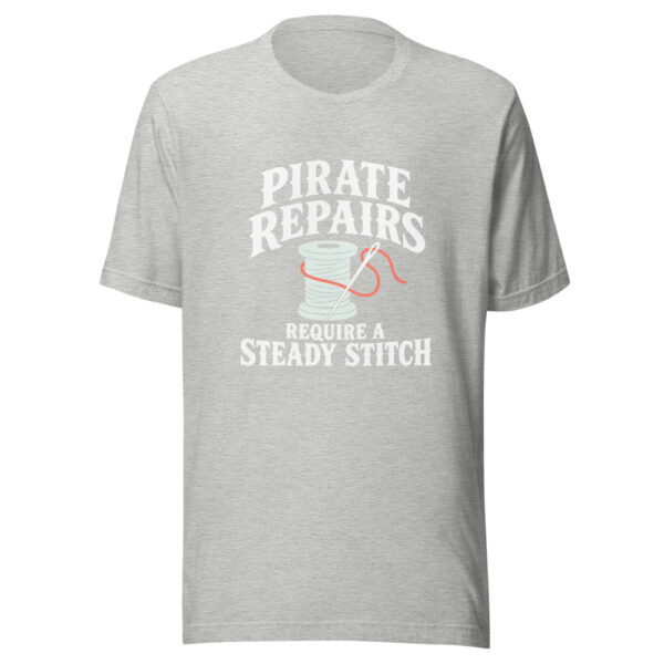 Pirate Repairs Require A Steady Stitch Graphic Tee mockup 8 Pirate Repairs Require A Steady Stitch Graphic Tee mockup 8