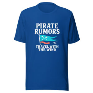 Pirate Rumors Travel With The Wind Graphic Tee mockup 1 Pirate Rumors Travel With The Wind Graphic Tee front view