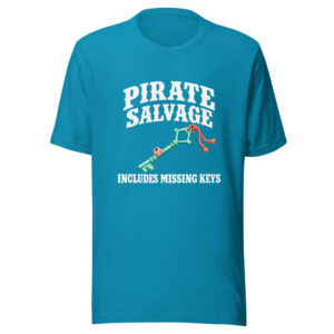 Pirate Salvage Includes Missing Keys Graphic Tee front view