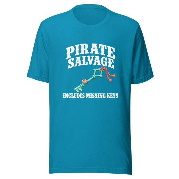 Pirate Salvage Includes Missing Keys Graphic Tee mockup 1 Pirate Salvage Includes Missing Keys Graphic Tee front view