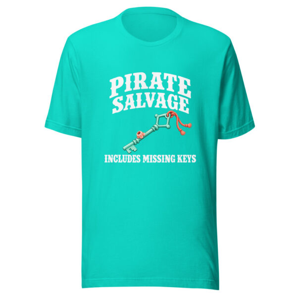 Pirate Salvage Includes Missing Keys Graphic Tee mockup 2 Pirate Salvage Includes Missing Keys Graphic Tee mockup 2