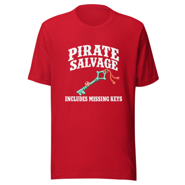 Pirate Salvage Includes Missing Keys Graphic Tee mockup 4 Pirate Salvage Includes Missing Keys Graphic Tee mockup 4