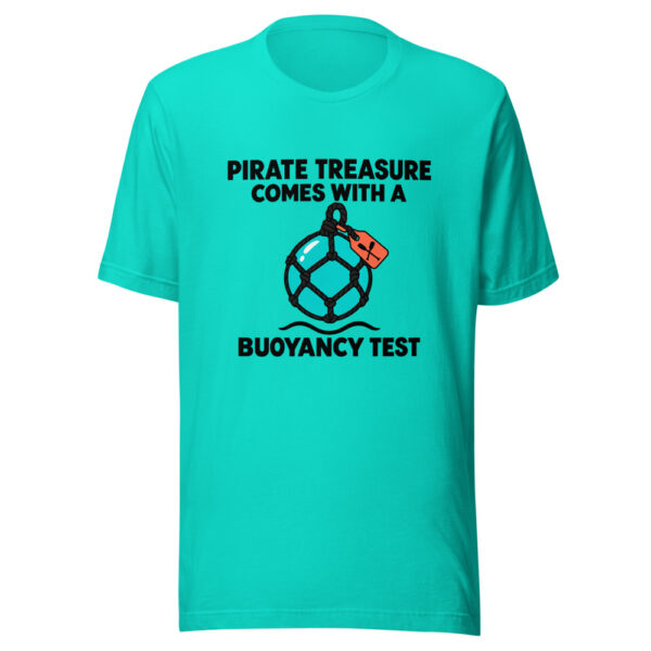 Pirate Treasure Comes With A Buoyancy Test Graphic Tee mockup 1 Pirate Treasure Comes With A Buoyancy Test Graphic Tee front view